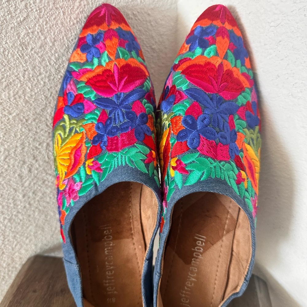 Jeffery Campbell Vijay Embroidered Step-Down US 8.5 EUR 39.5 - Picture 4 of 16